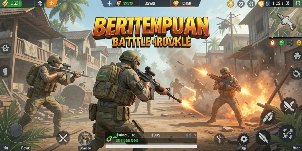 Screenshot gameplay 333I menampilkan aksi mendebarkan di arena pertempuran.