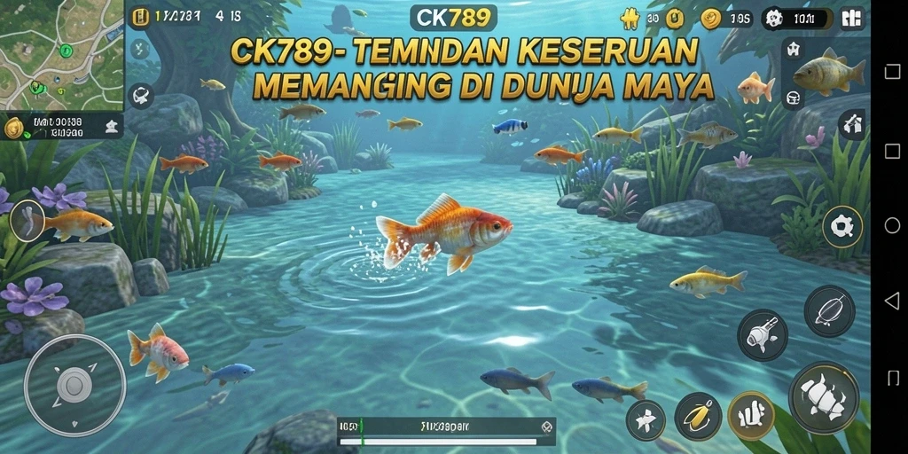 Tampilan gameplay CK789 yang penuh keseruan memancing.