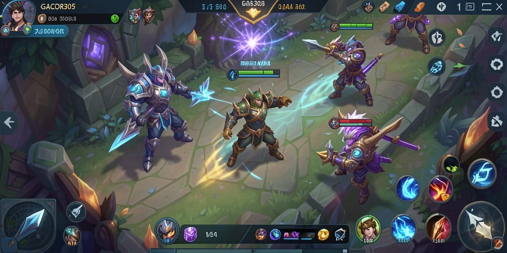 Tampilan gameplay seru dan penuh aksi di GACOR305.
