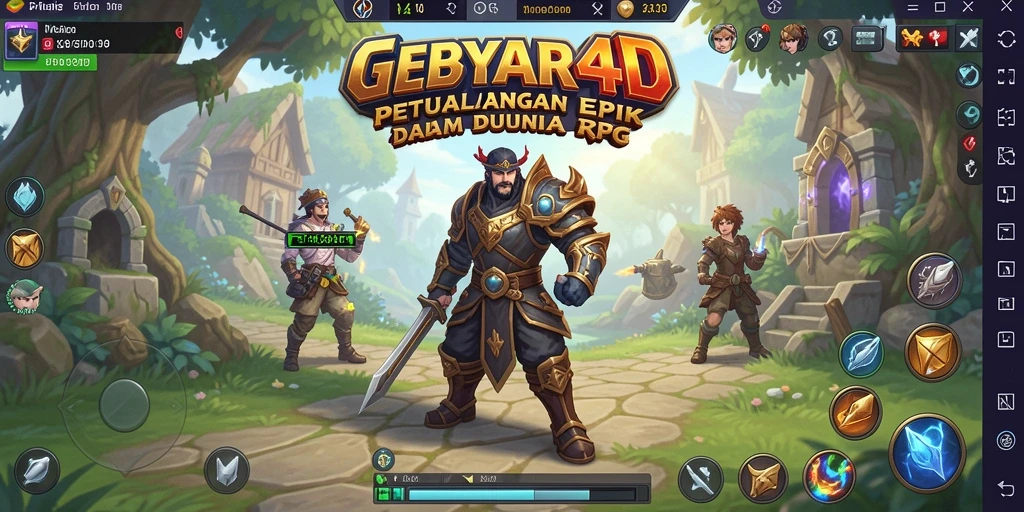 Screenshot gameplay GEBYAR4D menunjukkan aksi pertarungan yang mendebarkan.
