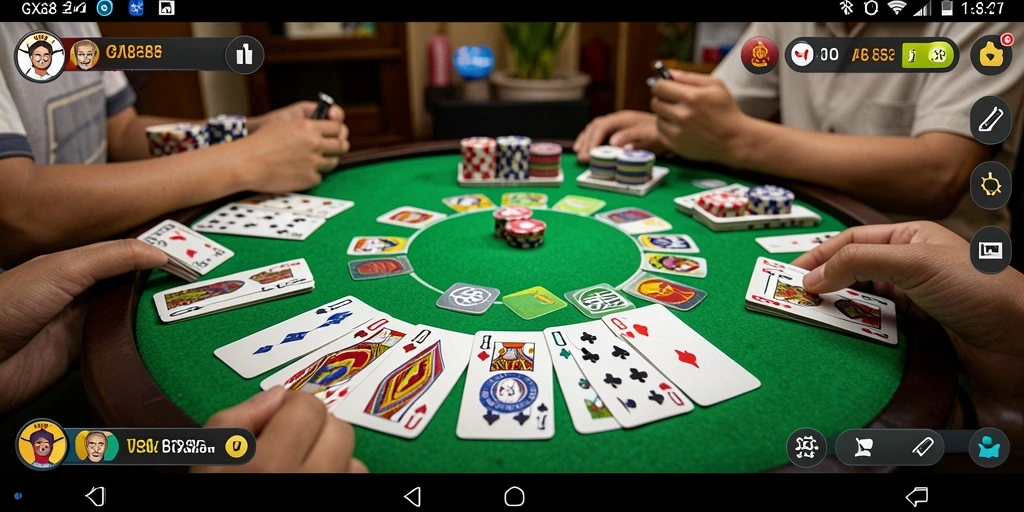 Tampilan screenshot GX88 menunjukkan momen seru saat bermain Gaple.