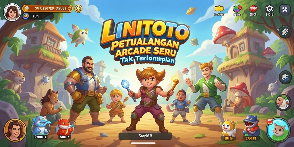 Tampilan gameplay penuh warna dari LINITOTO yang seru.