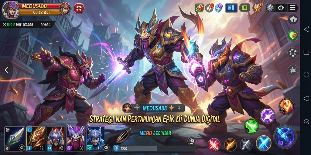 Tampilan gameplay seru dan strategi mendalam dalam MEDUSA88.