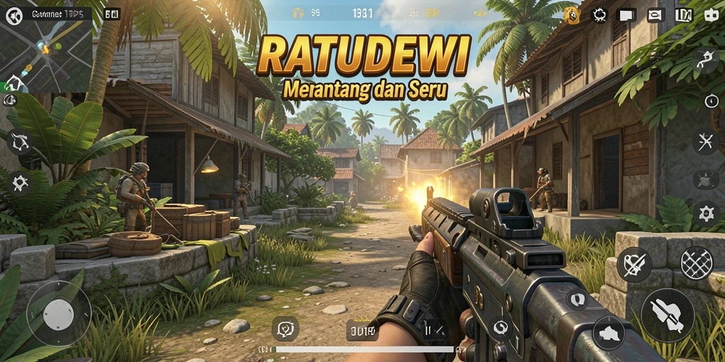 Tampilan gameplay seru dari RATUDEWI di dunia TPS.