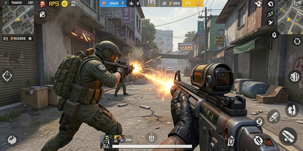 Gameplay RP55 menampilkan aksi seru dan grafis yang menakjubkan.