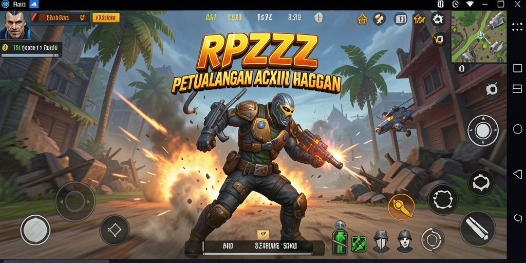 Tangkapan layar menunjukkan aksi seru dalam permainan RPZZZ.